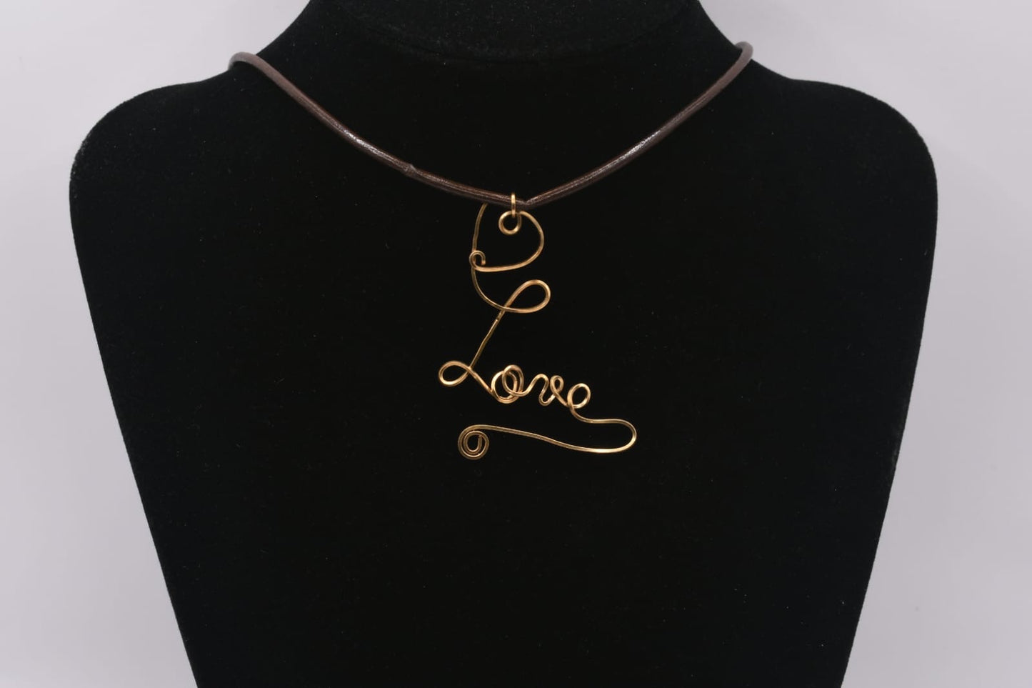 Love - Wire Art Pendant